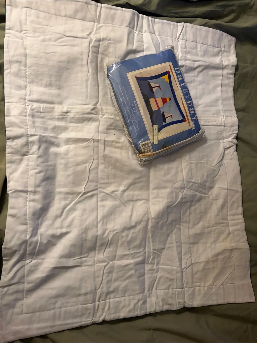 Two queen, pillowcases Lighthouse Patchwork Quilt NWT
